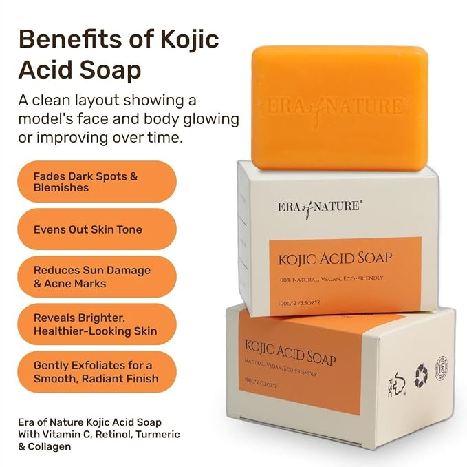 era of nature Turmeric Kojic Acid Soap - Image 2