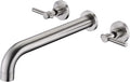 Wall Mount Tub Filler Faucet Brushed Nickel High Flow Bathtub Faucet Two by SUMERAINFAUCETS