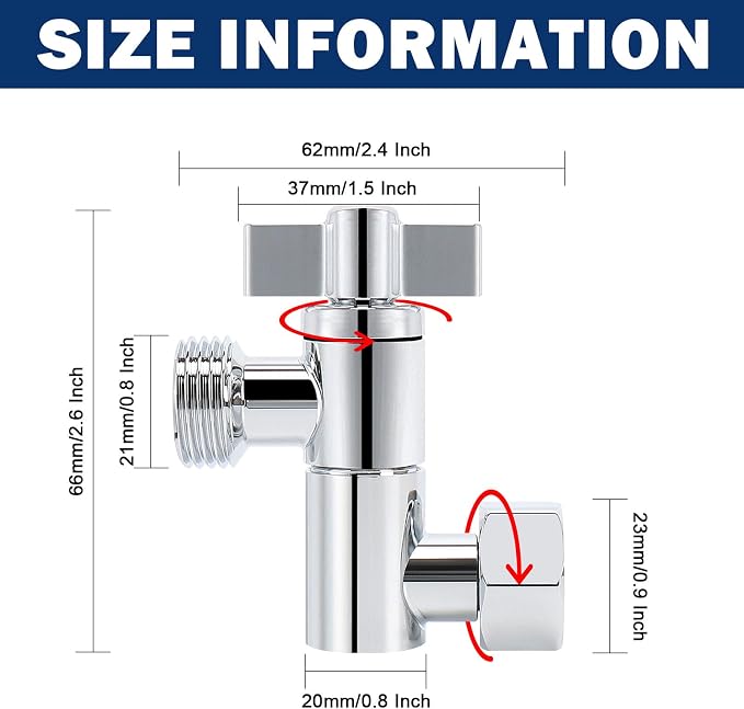 NearMoon Adjustable Shower Head Extension Adapter, SUS304 Stainless Steel - Image 2