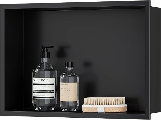 Neodrain Shower Niche, Insert Storage Shower Shelf, Stainless Steel Wall Niche by Neodrain