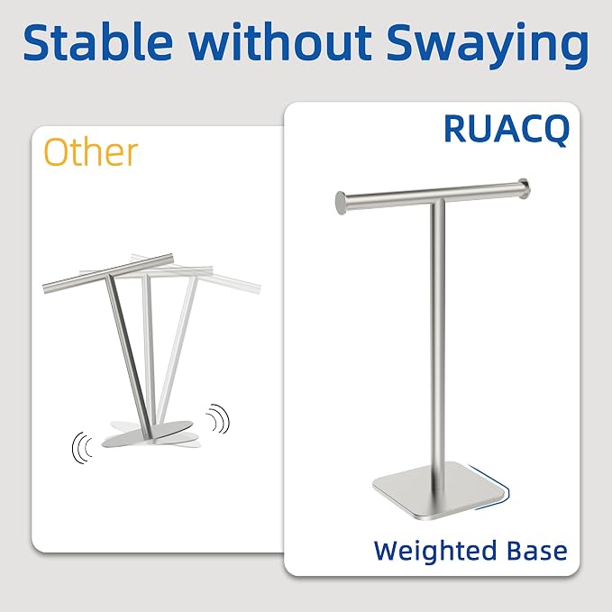 RUACQ Hand Towel Stand, Kitchen and Countertop Towel Holder 304 Stainless Steel - Image 3