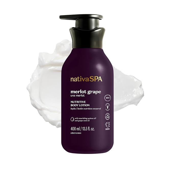 Nativa SPA by O Boticário Merlot Grape Body Lotion, Deep Hydration by NativaSPA