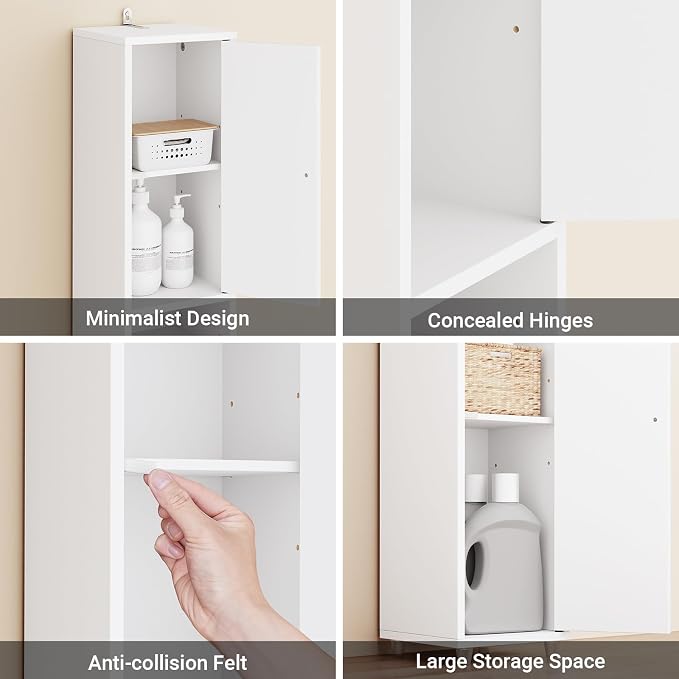 SoBuy Bathroom Narrow Storage Cabinet, Skinny Tall Unit - Image 13