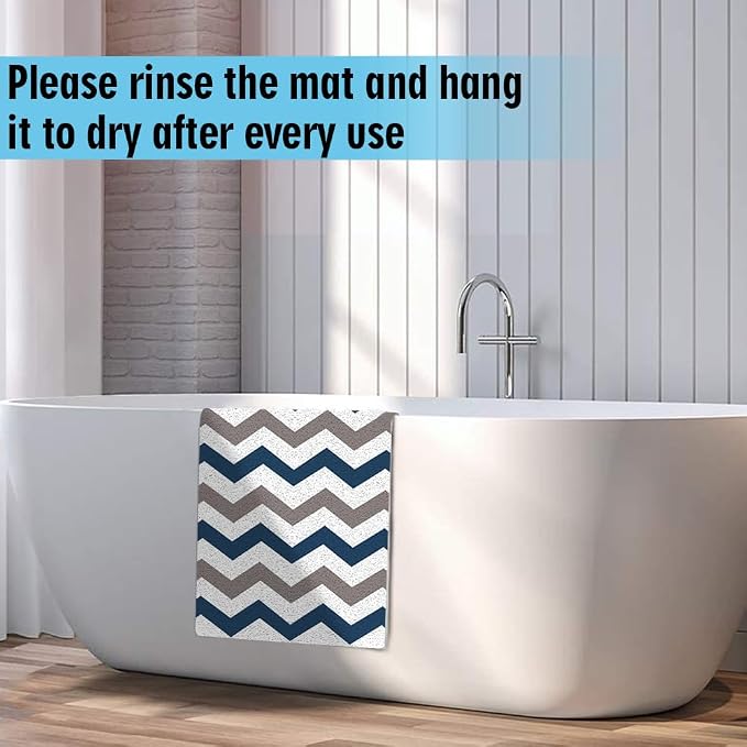 godehone Shower Mats Non Slip Without Suction Cups, PVC Loofah Bathroom Mats - Image 7