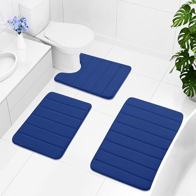 Buganda Memory Foam U-Shaped Contour Toilet Rugs, Non Slip Absorbent, Thick - Image 8