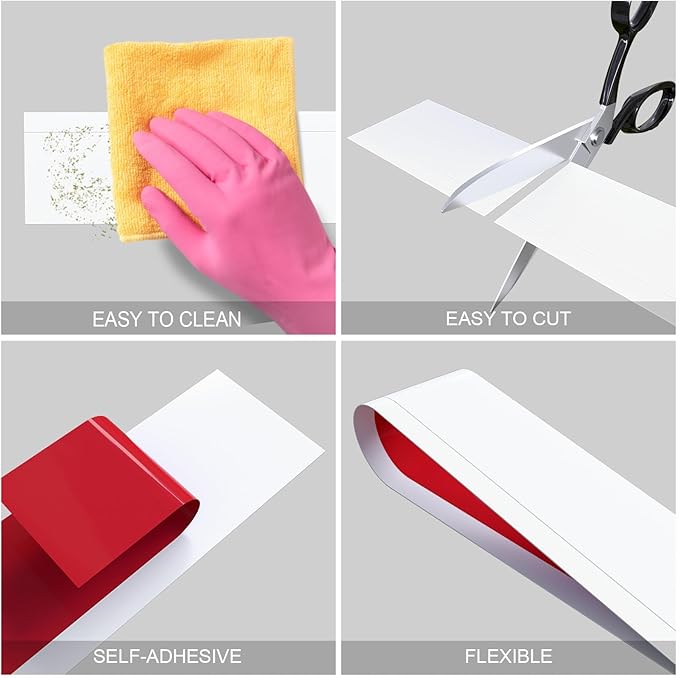 Duzzy Flexible Baseboard Molding Trim, 5 Inch x 60 Feet Peel and Stick Rubber - Image 6