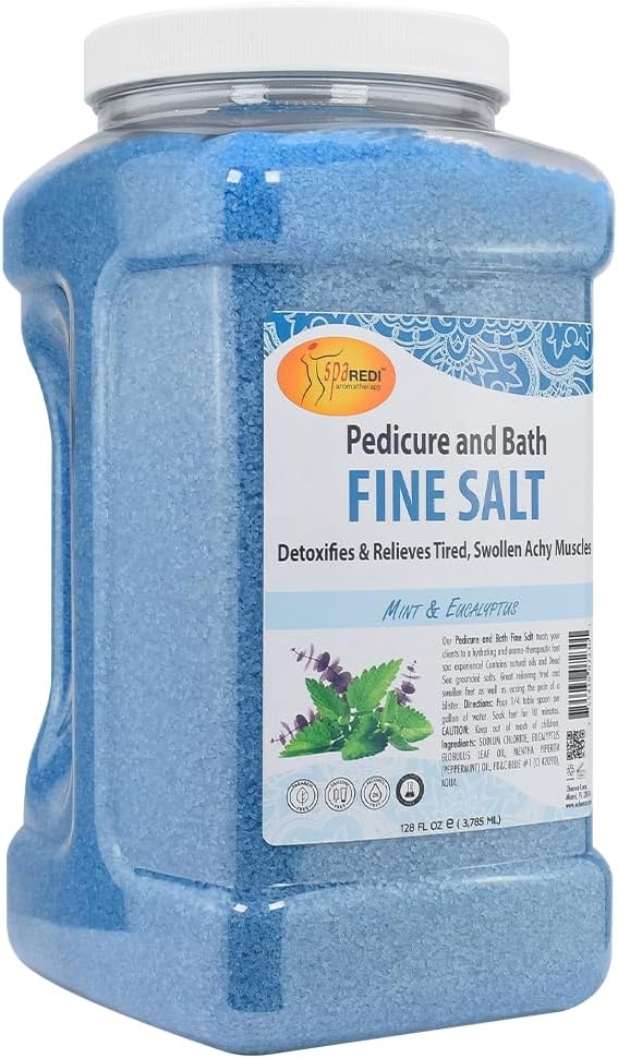 SPA REDI - Detox Foot Soak Pedicure and Bath Fine Salt, Mint and Eucalyptus by SPAREDI