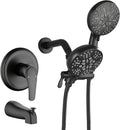 Tub and Shower Faucet Set Complete Dual Shower Head and Handheld 2 in 1 Combo by DIFEINISANITARYWARE---showerfaucet---