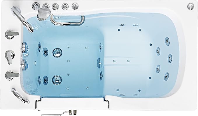 Ella Monaco 32"x52" Acrylic Air and Hydro Massage Walk-In Bathtub - Image 12