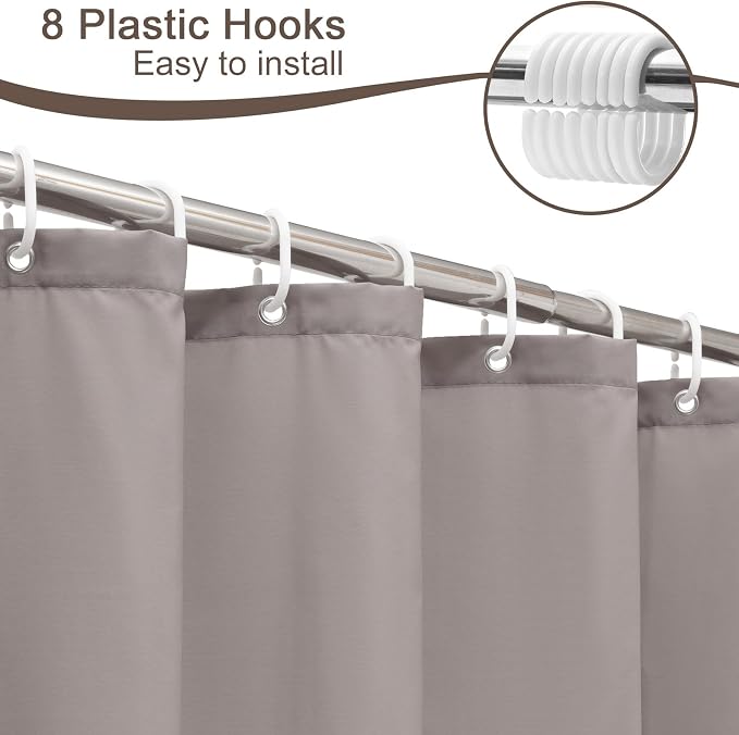 AooHome Fabric Solid Shower Curtain Liner - Image 6