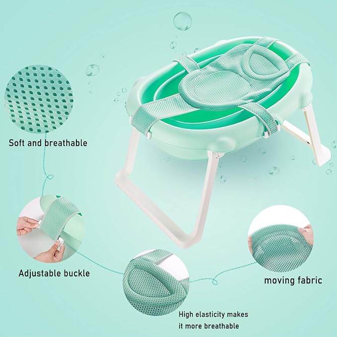 Baby Bath Seat Support Net Soft Headrest Baby Bath Cushion Pad, Breathable - Image 3