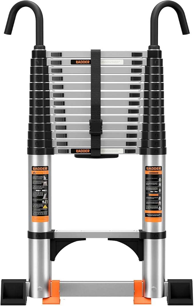 Telescoping Ladder, 12.5FT Aluminum Multi-Purpose Collapsible Ladder by Unknown