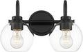 2-Light Bathroom Vanity Light Over Mirror, Matte Black Vanity Light by Audickic