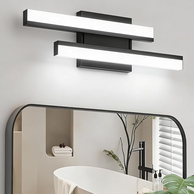 LED Bathroom Vanity Light Bar 18 Inch, Over Mirror Lighting Fixture 18W 5000K by NOVELUX