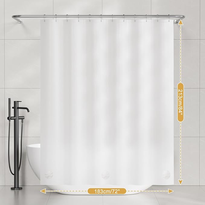 AmazerBath Shower Curtain Liner 2 Pack, 72 x 84 Inches PEVA Plastic Shower Liner - Image 8