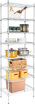 8 Tier Storage Racks Shelving, Heavy Steel Pantry Shelves, Adjustable Wire by Unknown