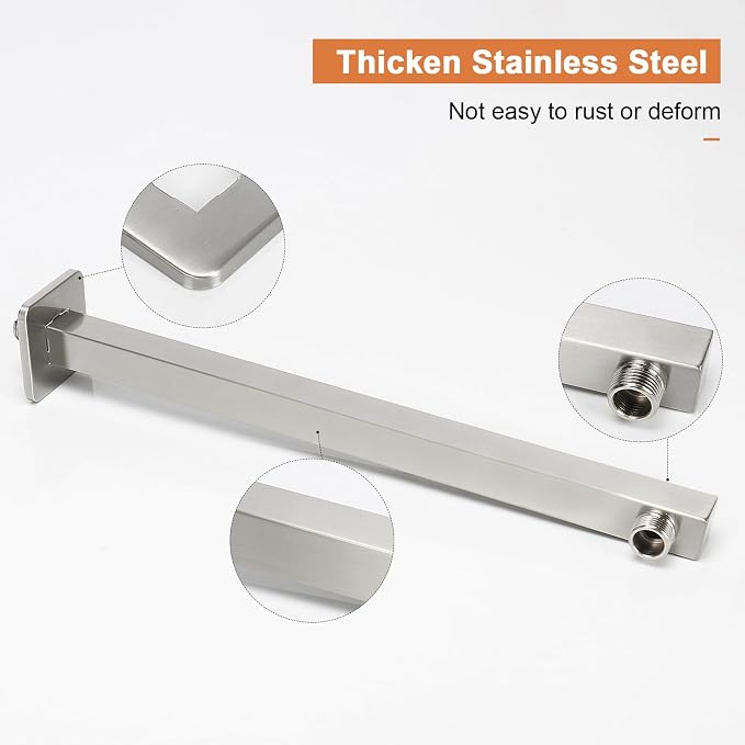 HarJue Shower Arm, Rain Shower Head Extension Extender, - Image 3