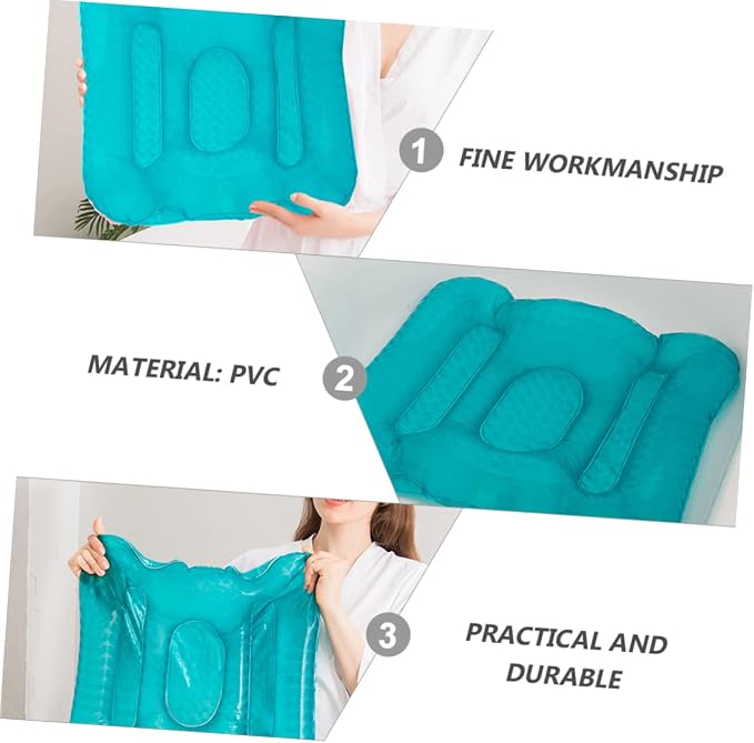 1pc Inflatable Bathtub Seat Cushion Suction Cup Water Injection Inflation - Image 2