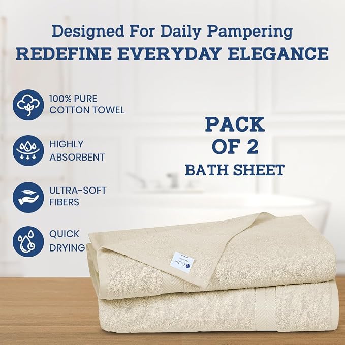 Casa Lino Bath Sheets Set Extra Large - Image 2