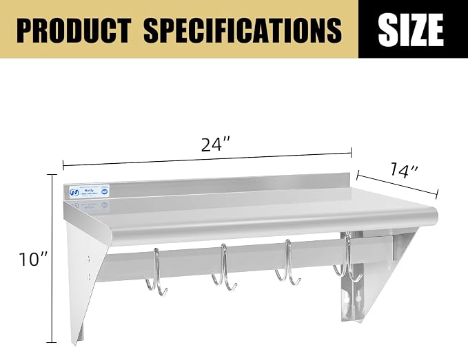 Hally Stainless Steel Shelf - Image 3