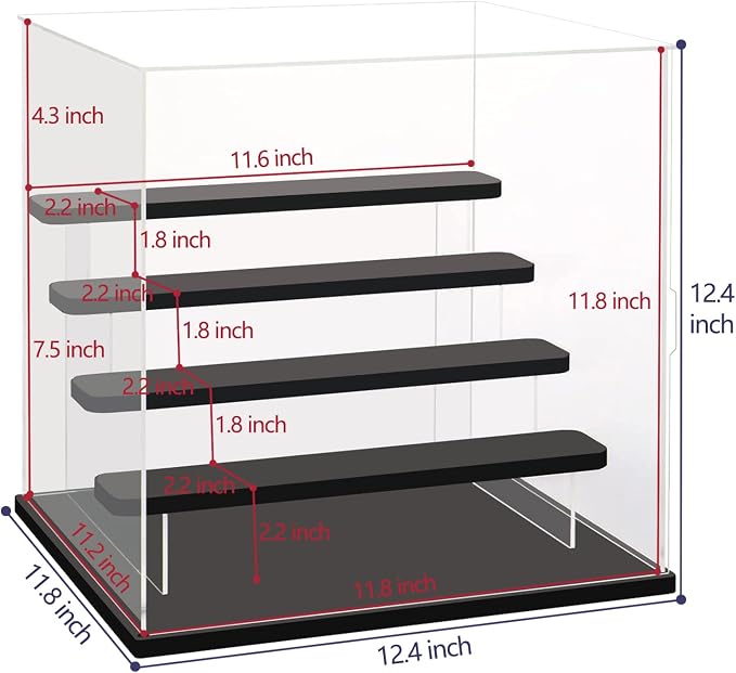 Choowin 5 Tier Clear Acrylic Display Case - Image 2