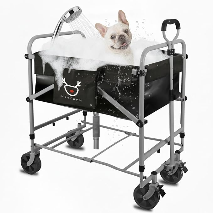 2-in-1 Dog Bathtub and Dog Stroller, Portable Dog Bath and Pet Stroller by Unknown