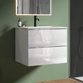 24" Bathroom Vanity with Sink, Modern Floating Vanity with Double Soft Closing by LittleTulip