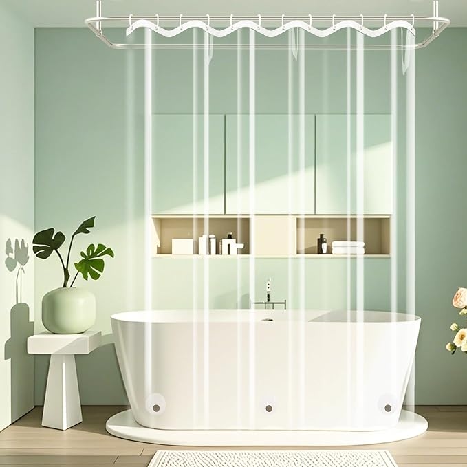 Short Shower Curtain Clear by Seenus