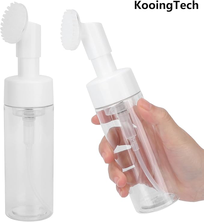 150ML Foam Pump Bottle with Brush, Lotion Dispensing Bottle, Plastic Facial - Image 7