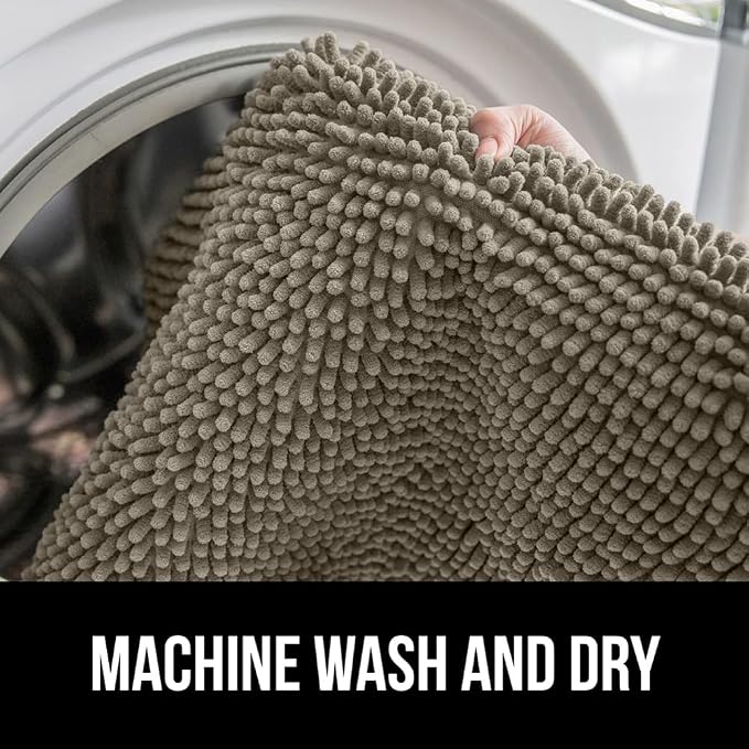 GORILLA GRIP Bath Rug Mat 60x24, Thick Soft Absorbent Chenille, Quick Dry - Image 7