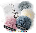Loofah Sponge Bath Sponge for Women Men 4 Pack by WhaleLife