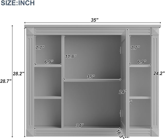 Merax Bathroom Medicine Cabinet - Image 2