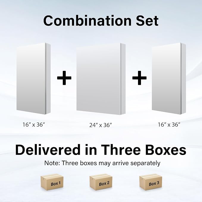 WELLFOR 56" x 36" Bathroom Medicine Cabinet - Image 8