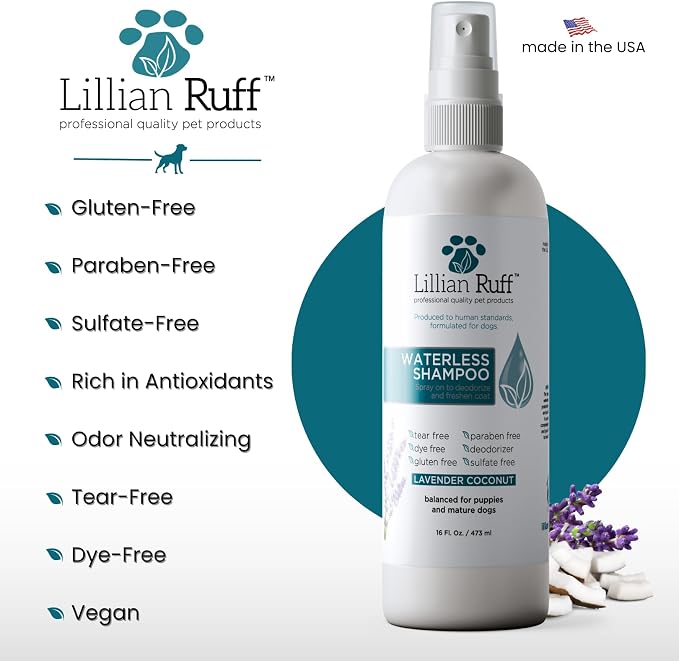Lillian Ruff Waterless No-Rinse Dog Dry Shampoo Spray - Image 5