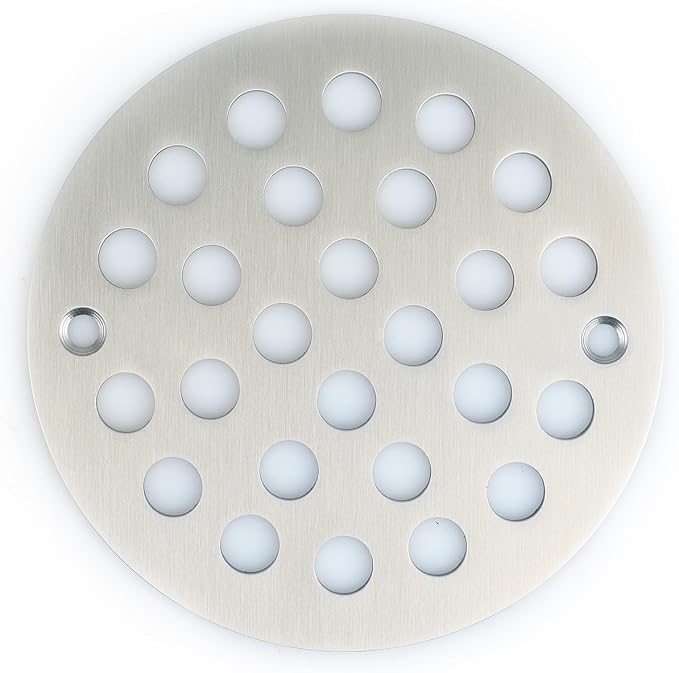 4 Inch Screw-in Round Shower Drain Cover Replacement Floor Drainer by poyde