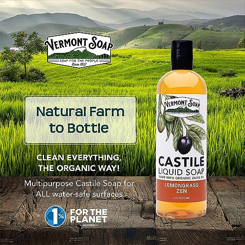 Vermont Castile Lemongrass Zen Soap, Gentle Liquid Soap - Image 8
