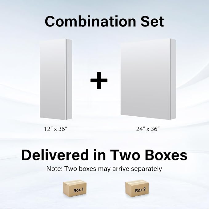 WELLFOR 36" x 36 Bathroom Medicine Cabinet - Image 8