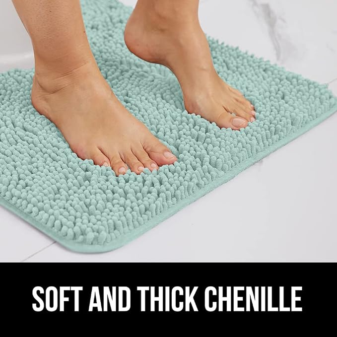 GORILLA GRIP Bath Rug Mat 30x20, Soft Absorbent Chenille, Quick Dry Microfiber - Image 4