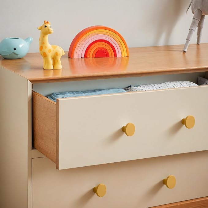 Ravinte 25 Pack Cabinet Knobs Earthy Yellow Kitchen Cabinet Knobs Round Dresser - Image 4