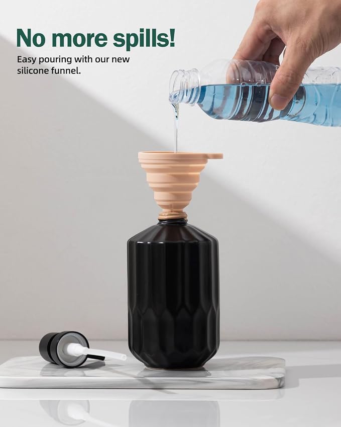 Fun Elements Bathroom Soap Dispenser, 16 Oz Luxurious Hand soap Dispenser - Image 3