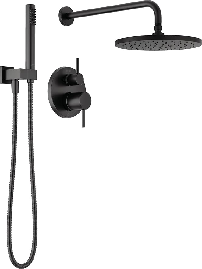 Delta Modern 14 Series Round Rain Shower System Faucet Set, Rainfall Matte by DeltaFaucet