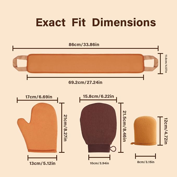 4 in 1 Self Tanning Mitts Self Tanner Mitt Applicator Kit, Self Tanning Mitt - Image 8