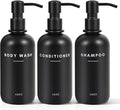 Set of 3 Shampoo and Conditioner Dispenser - 16oz Durable Shower Soap Dispenser by DIDROOM