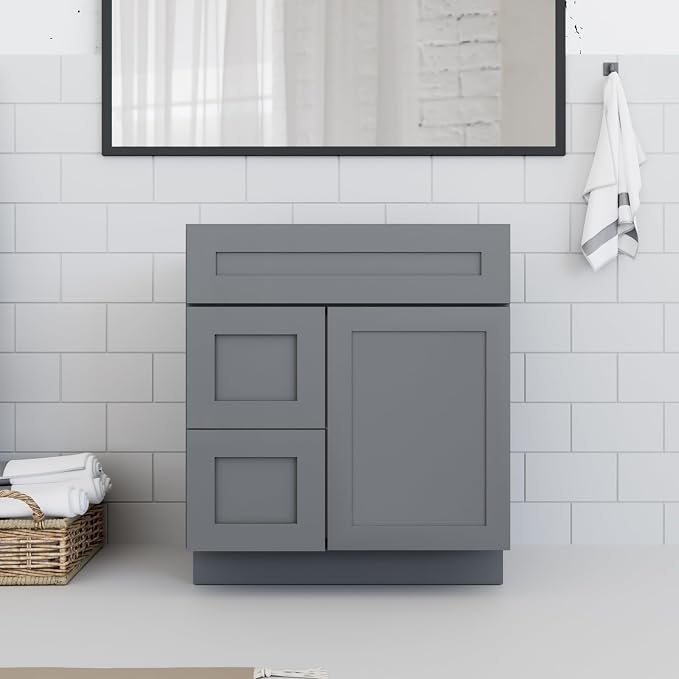 KitchenMan 30 Inch Bathroom Vanity Without Sink and Top Unassembled Bathroom - Image 6