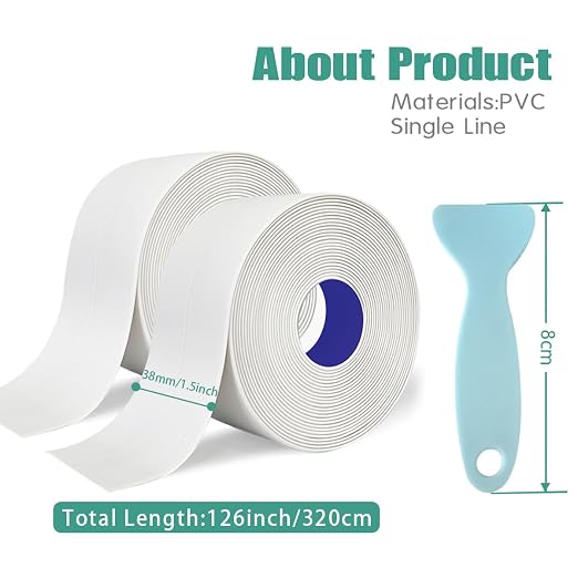 Caulk Tape - 3 Roll Waterproof Bathroom Caulking Tape - Image 2