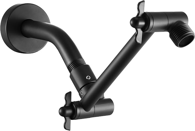 6 Inch Adjustable Shower Head Extension Arm, All-Metal Shower Arm Extender by Pichrain