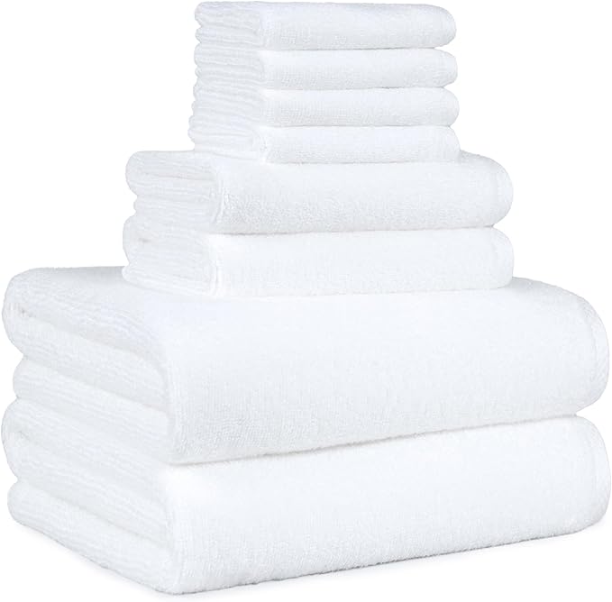 Amazon Basics 100% Cotton Soft Quick-Dry Bath Towel Set by AmazonBasics