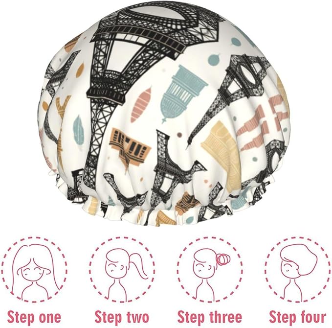 Double Waterproof Layers Shower Caps - Image 7