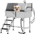 Albott 34 in 304 Stainless Steel Dog Washing Station – Professional Pet Bathtub by Albott