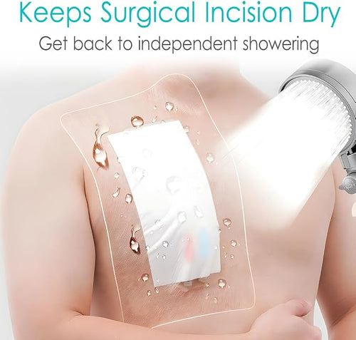 12" x 14" Shower Shields Wound Cover, Large Waterproof Bandages - Image 2